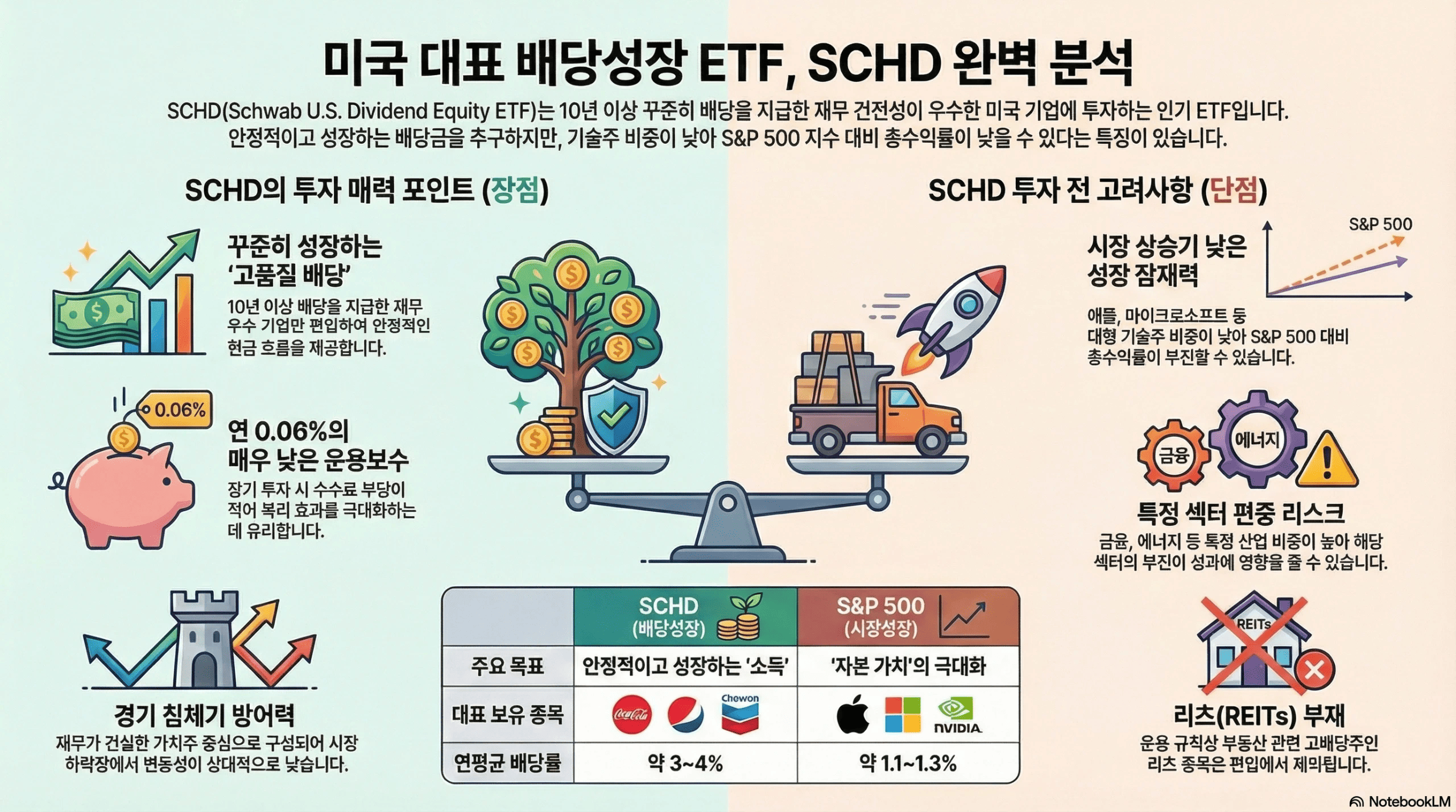 미국 대표 배당성장 ETF, SCHD 완벽 분석 (NotebookLM 생성)
