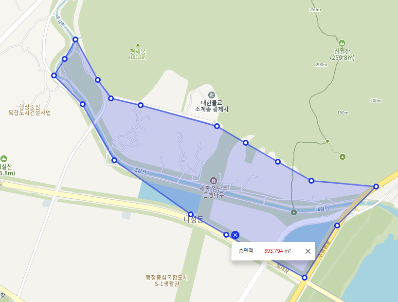 국회의사당 우측 클러스터 예정지는 40만 제곱미터에 달하는 공간이다