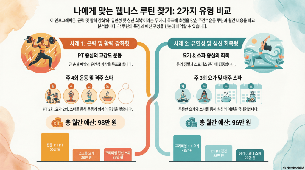 나에게 맞는 웰니스 루틴 찾기 : 2가지 유형 비교